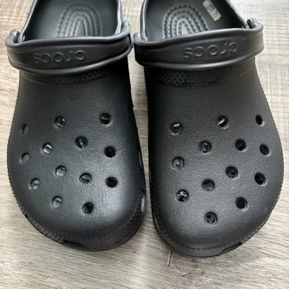 Crocs Unisex Adult Black Crocs Clogs - Picture 5 of 10